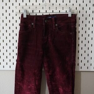 Levi's Made & Crafted 721 High Rise Skinny Corduroy Pants Burgundy Size‎ 25/30